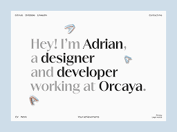 A screenshot of my previous personal website